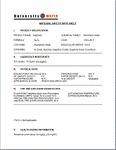 Silicon MSDS available